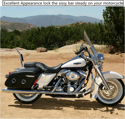 Solidspare New 22'' Chrome Backrest Sissy Bar For Harley Road King Electra Glide 1997-2008