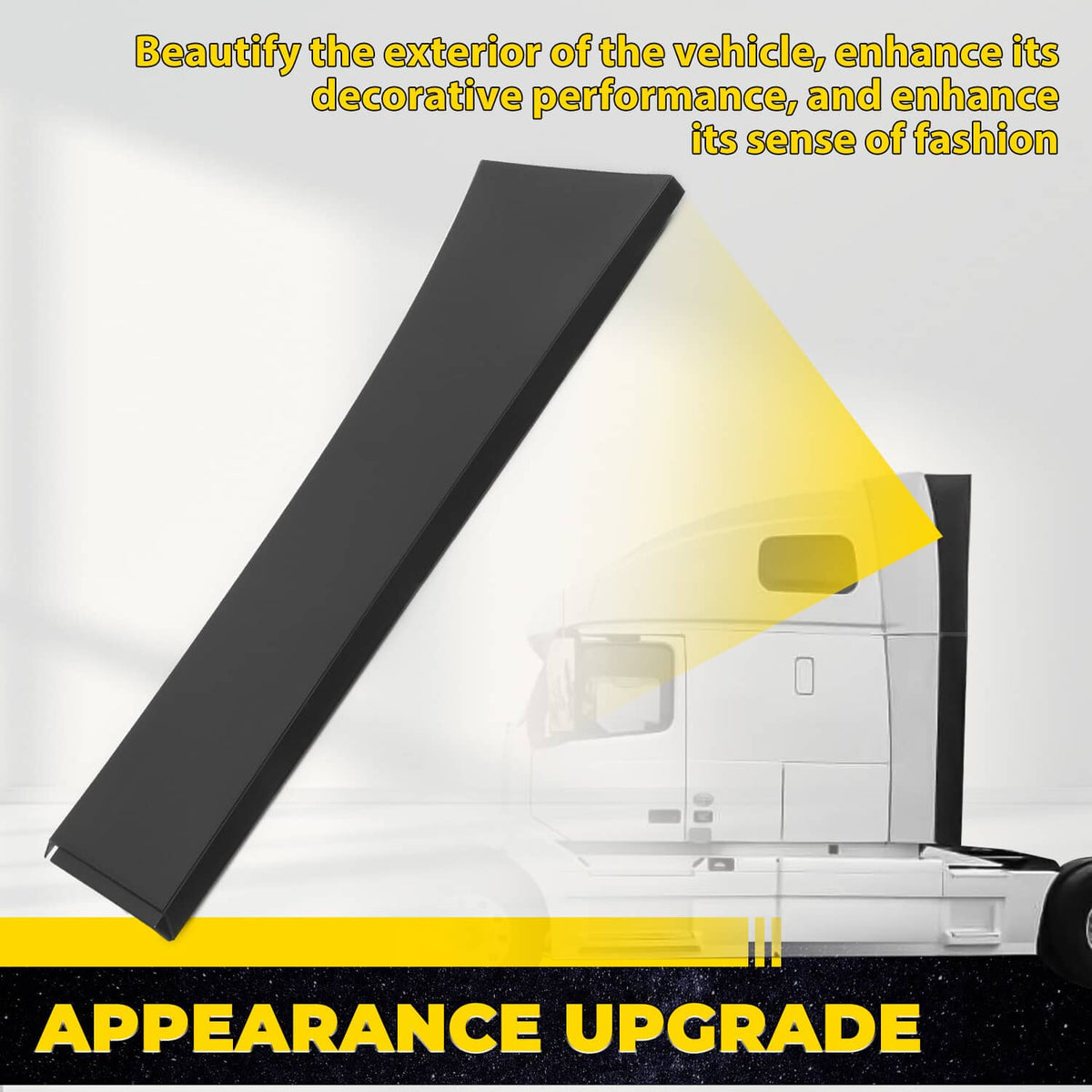 Solid Spare Sleeper Cab Upper Fairing Extension Fit For Volvo VNL 2004-2016 Left Driver Side