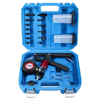 Solidspare 21pcs Hand Held Vacuum Pressure Pump Tester Brake Fluid Bleeder Bleeding Tool