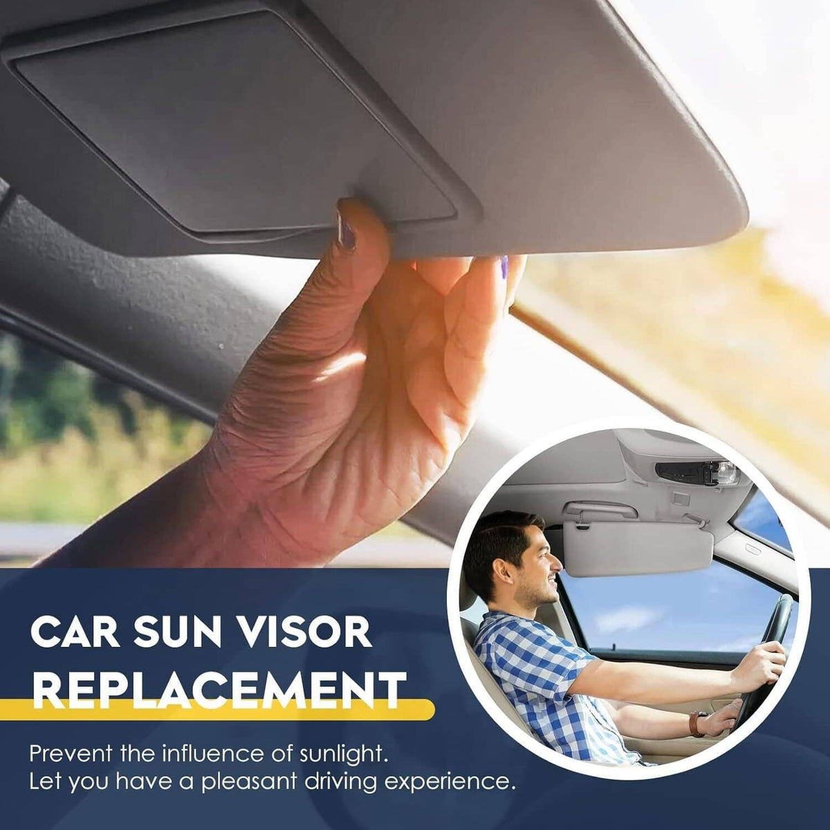 Solidspare 1 Pair LH/RH Driver & Passenger Side Sun Visor Set For 2012-15 Hyundai Veloster