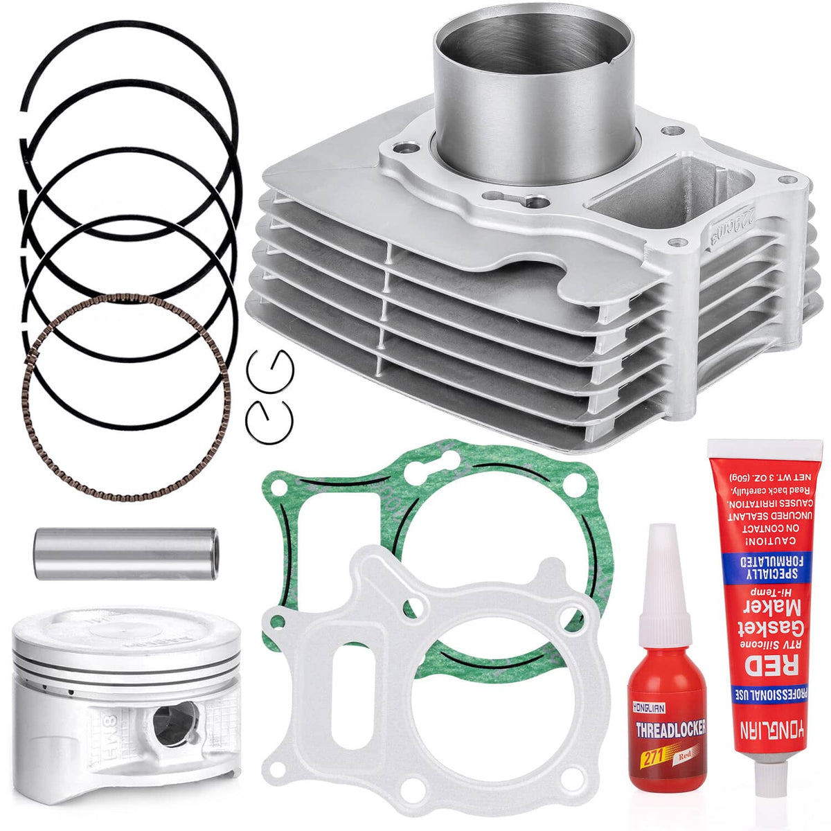 Solidspare 68.5MM Bore Cylinder Piston Gasket Kit for Honda Recon TRX250 Sportrax TRX250EX