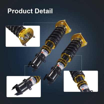 Solidspare Coilovers for 03-05 Dodge Neon SRT-4 2.4L Shocks Absorber Coil Spring Adj Height