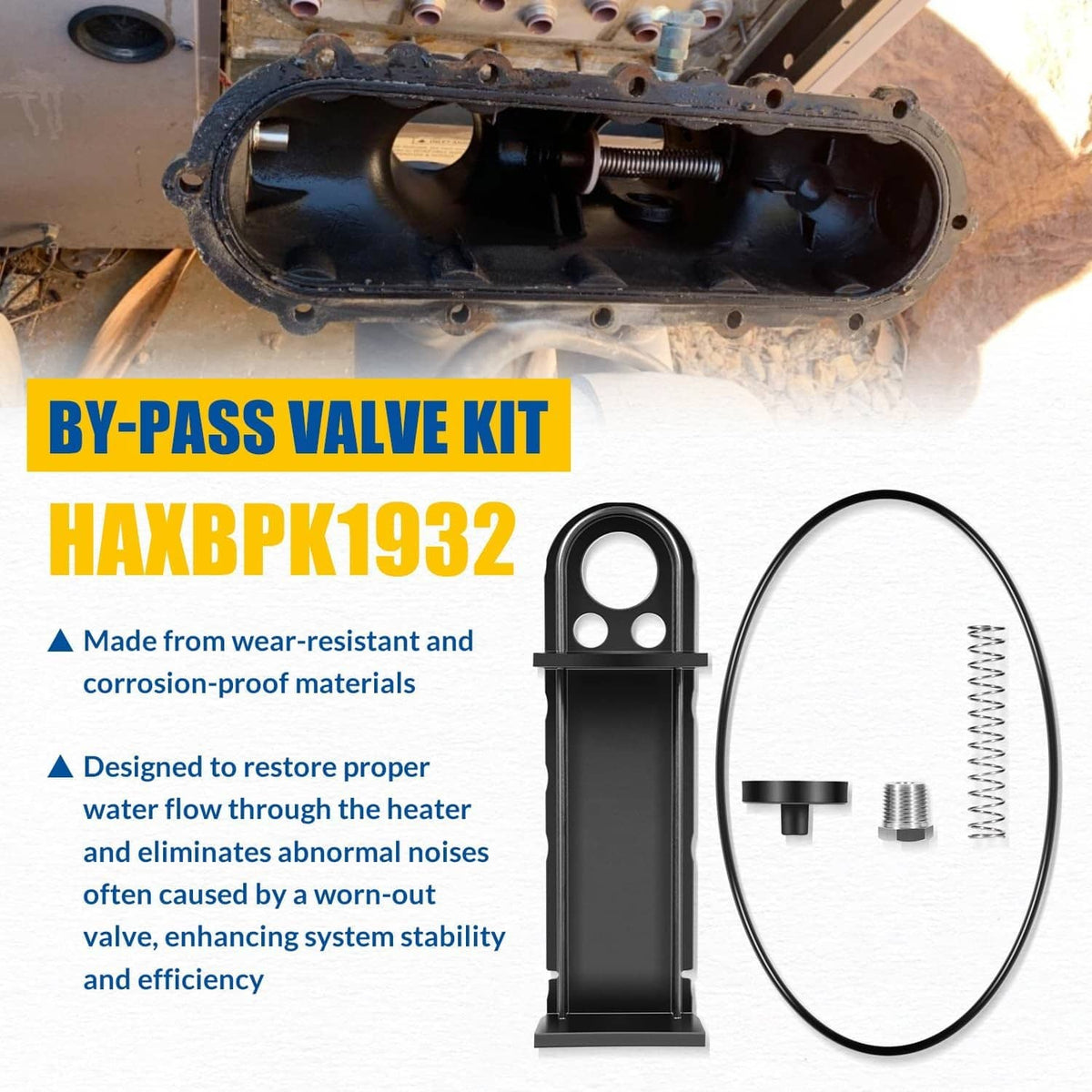 Solidspare HAXBPK1932 by-Pass Valve Kit for Hayward H2001 H1501 H2501, Made After 10/28/20