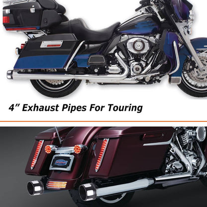 Solidspare Exhaust Pipes Slip-Ons Mufflers for Harley Electra Road King Street Glide 95-16