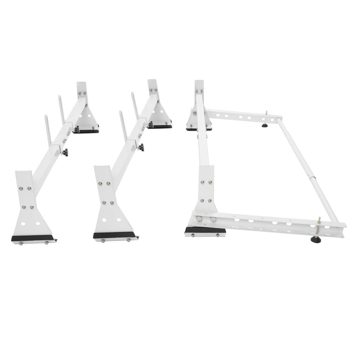 Solid Spare 750 lbs Roof Ladder Rack W/Cargo Roller For Chevy Express Savana 2500/3500 96-23