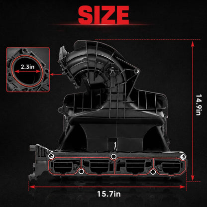 Solidspare Intake Manifold w/ Runner Control Valve Sensor For 07-17 Jeep Patriot Dodge 2.4L