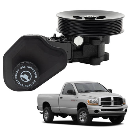 Solidspare New Power Steering Pump w/ Reservoir for 2003-2007 Dodge Ram 2500 3500 20-70268