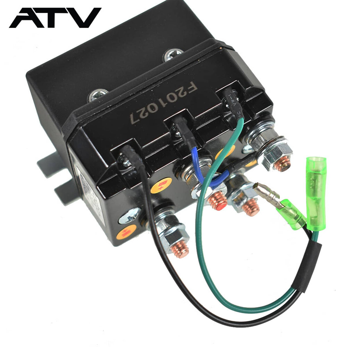 Solidspare 12V Solenoid Relay Contactor and Winch Rocker Thumb Switch Combo Set for ATV