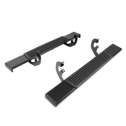 Solid Spare Side Step Bar Running Boards Black For 2019-2025 Silverado Sierra Regular Cab