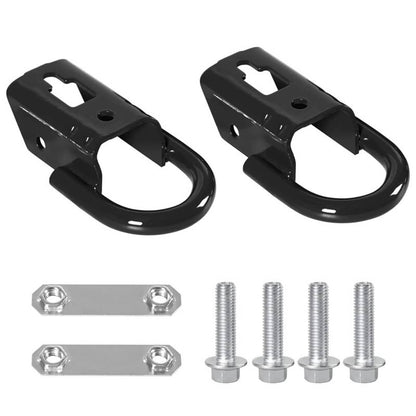 Solidspare Black Tow Hooks Set For 2015-2021 Ford F-150 F150 Front LH & RH FL3Z17N808A NEW