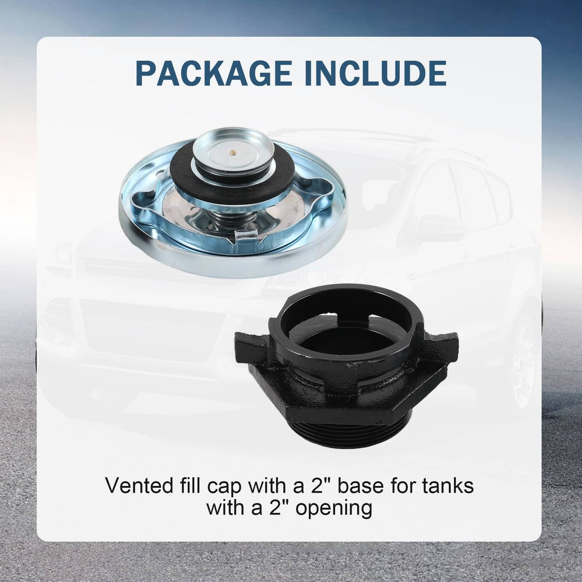 Solidspare Vented Gas Cap Fuel Transfer Tank Vented Cap Replaces With Threaded Neck Car