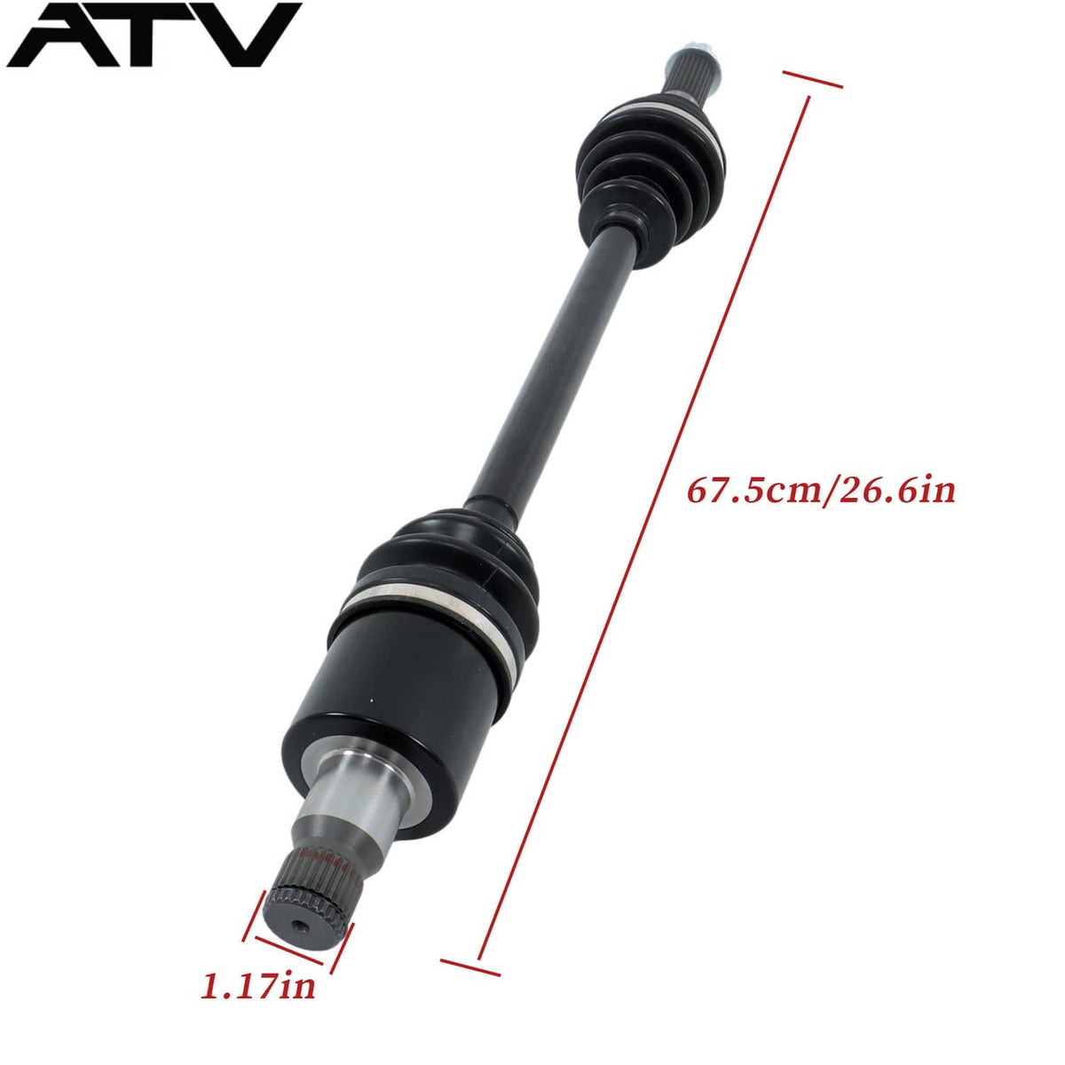 Solidspare 1332883 Rear Left and Right CV Axles Drive Shaft For Polaris RZR S 800 2009-2014