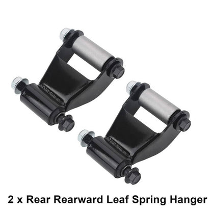 Solidspare 2Pcs Rear Leaf Spring Rear Hanger Bracket + Shackle Set for Ford Ranger Mazda