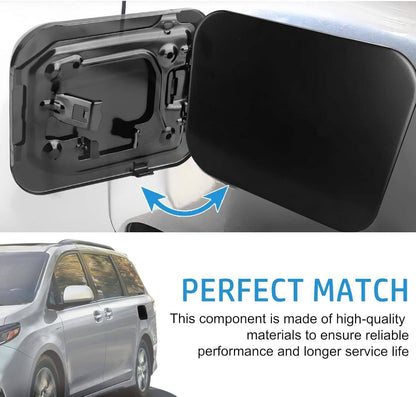 Solidspare Black Gas Lid Door Fuel Door 77350-08020 For 2011-2020 Toyota Sienna 2.7L 3.5L