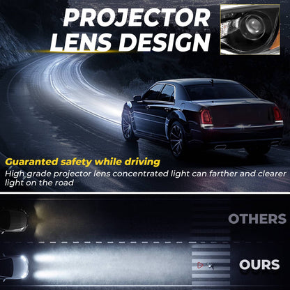 Solid Spare Passenger Projector Headlight Clear Lens For Chrysler 300 2011-2023 #68085416AF