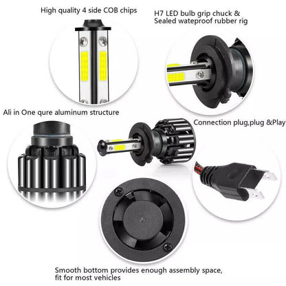 Solidspare For Cadillac Escalade 2007-2008 COMBO LED/HID Headlight hi/lo+Fog Light 6 Bulbs