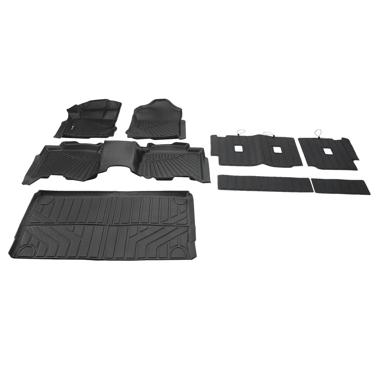 Solidspare Full Set Floor Mats For Ford Bronco 4 Door 2021-2026 TPE All Weather Floor Liner