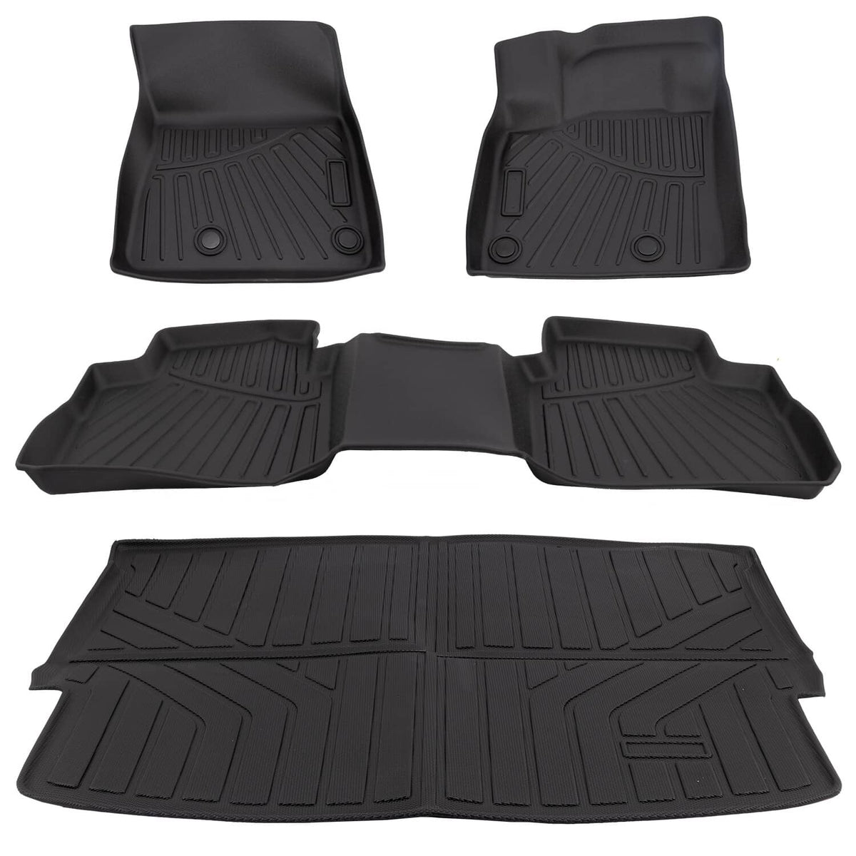 Solidspare Full Set Floor Mats + Cargo Liner for Nissan Rogue 2021-2025 TPE All Weather
