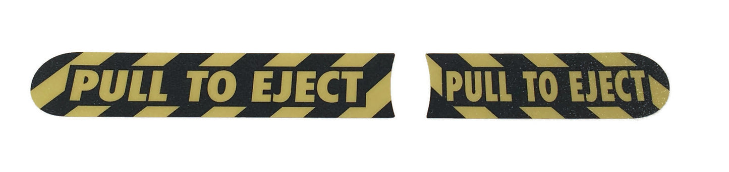 PULL TO EJECT Decal / Sticker Set for Jeep Wrangler JK, JKU, Sahara, Rubicon, SE
