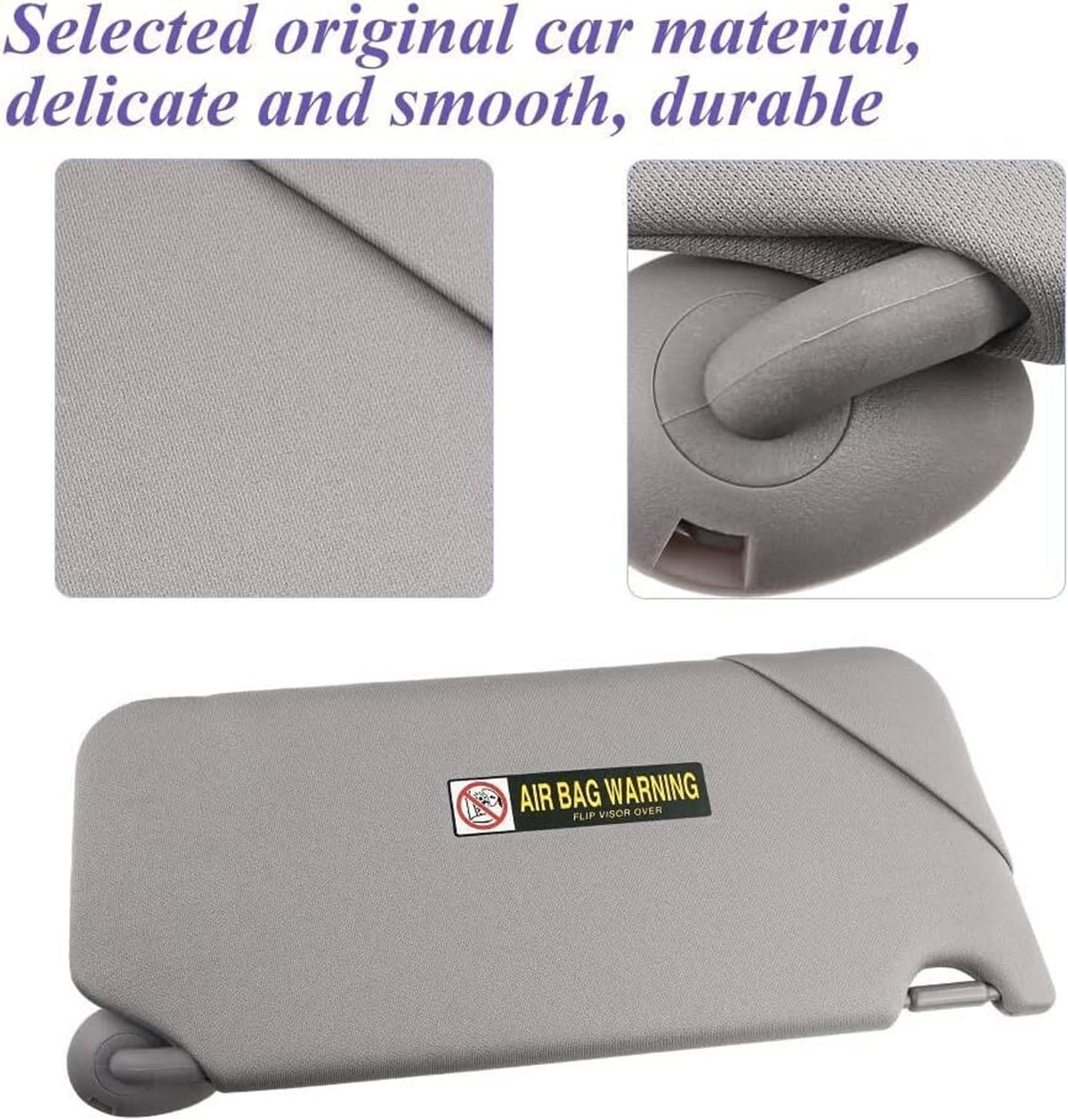 Solidspare 2x Gray Sun Visor w/ Light & Mirror Set For 2008-2017 Honda Accord 83280TA5A51ZA