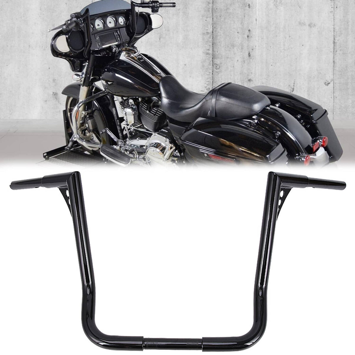 Solidspare DNA 16" Monkey Bagger Meathook Bar Handlebar For Harley Electra Glide Baggers