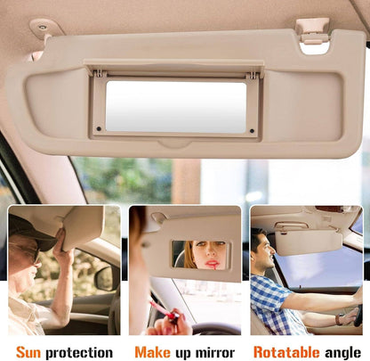 Solidspare 2Pcs Beige Sun Visor Left & Right Visor Kit For 2006-2011 Honda Civic Visors