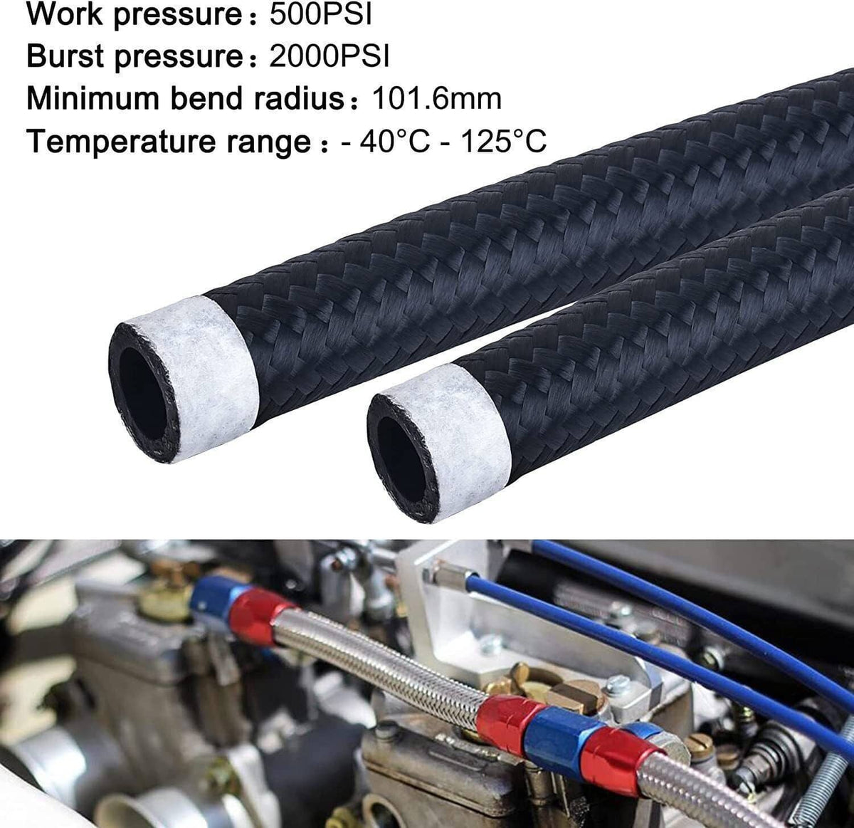 Solidspare 1L Oil Catch Can Reservoir Tank Breather Filter Baffled w/ 10AN Fuel Line Kit