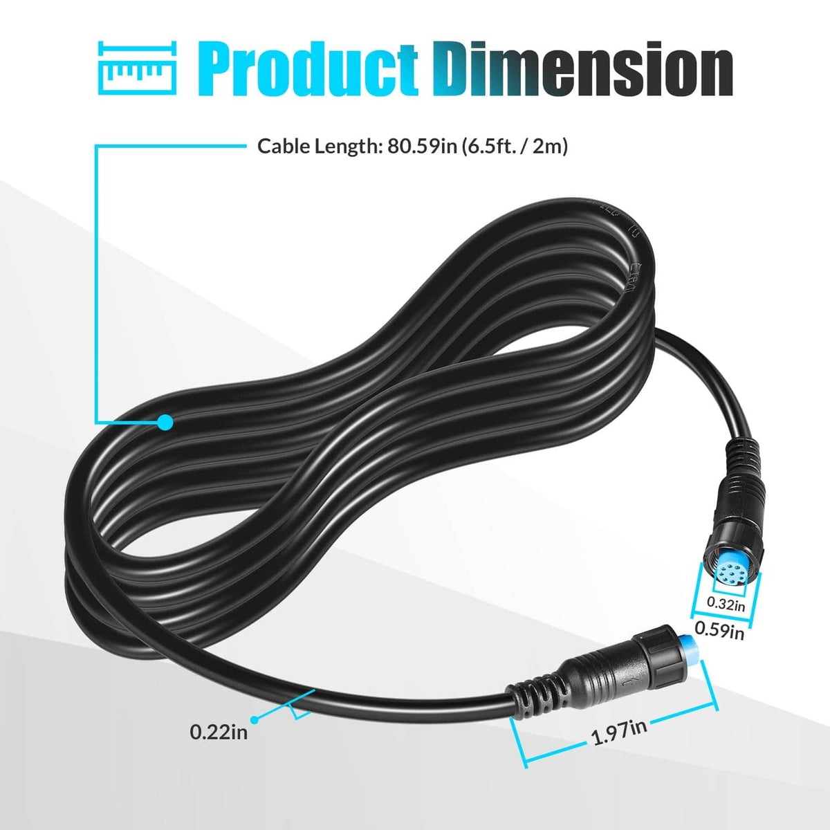 Solidspare 010-12528-30 Marine Network Cable 6.5 ft./2 m, Small Connector, for GLS 10