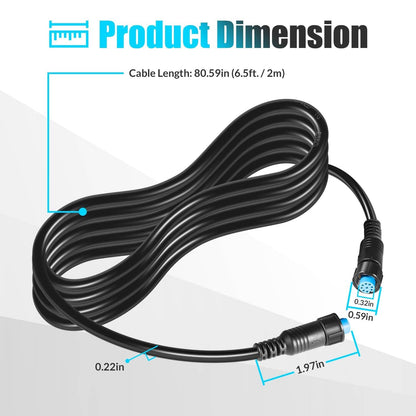 Solidspare 010-12528-30 Marine Network Cable 6.5 ft./2 m, Small Connector, for GLS 10