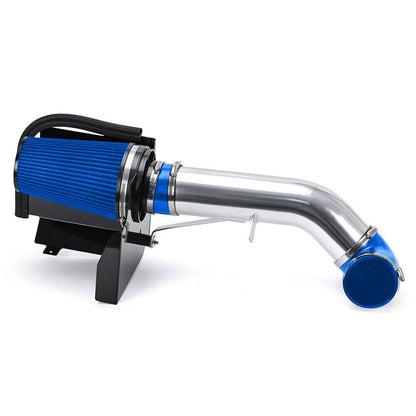 Solidspare 4" Cold Air Intake Kit+Heat Shield Blue Fit For 99-07 Chevy GMC V8 4.8/5.3/6.0L