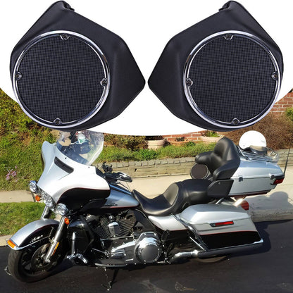Solidspare 6.5" Speaker Pods Box Pack Trunk For Harley Touring Tour Pak Electra Glide 14-24