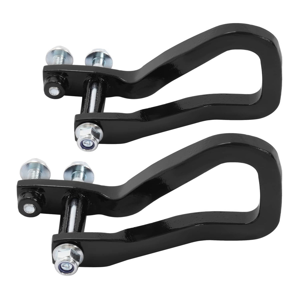 Solid Spare Heavy Duty Front Car Tow Hooks w/ Bolts For GMC Sierra 1500 2019-2026 Black