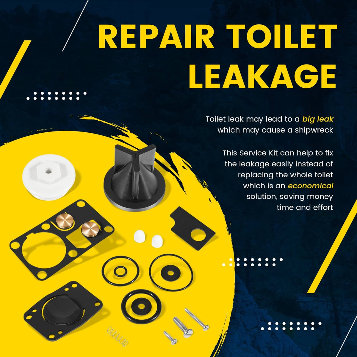 Solidspare Replace Jabsco 29045-2000 Twist N Lock Marine Manual Toilet Service Kit 98-07