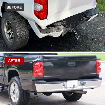 Solidspare Chrome Steel Rear Step Bumper Assembly for 2005-2011 Dodge Dakota Truck