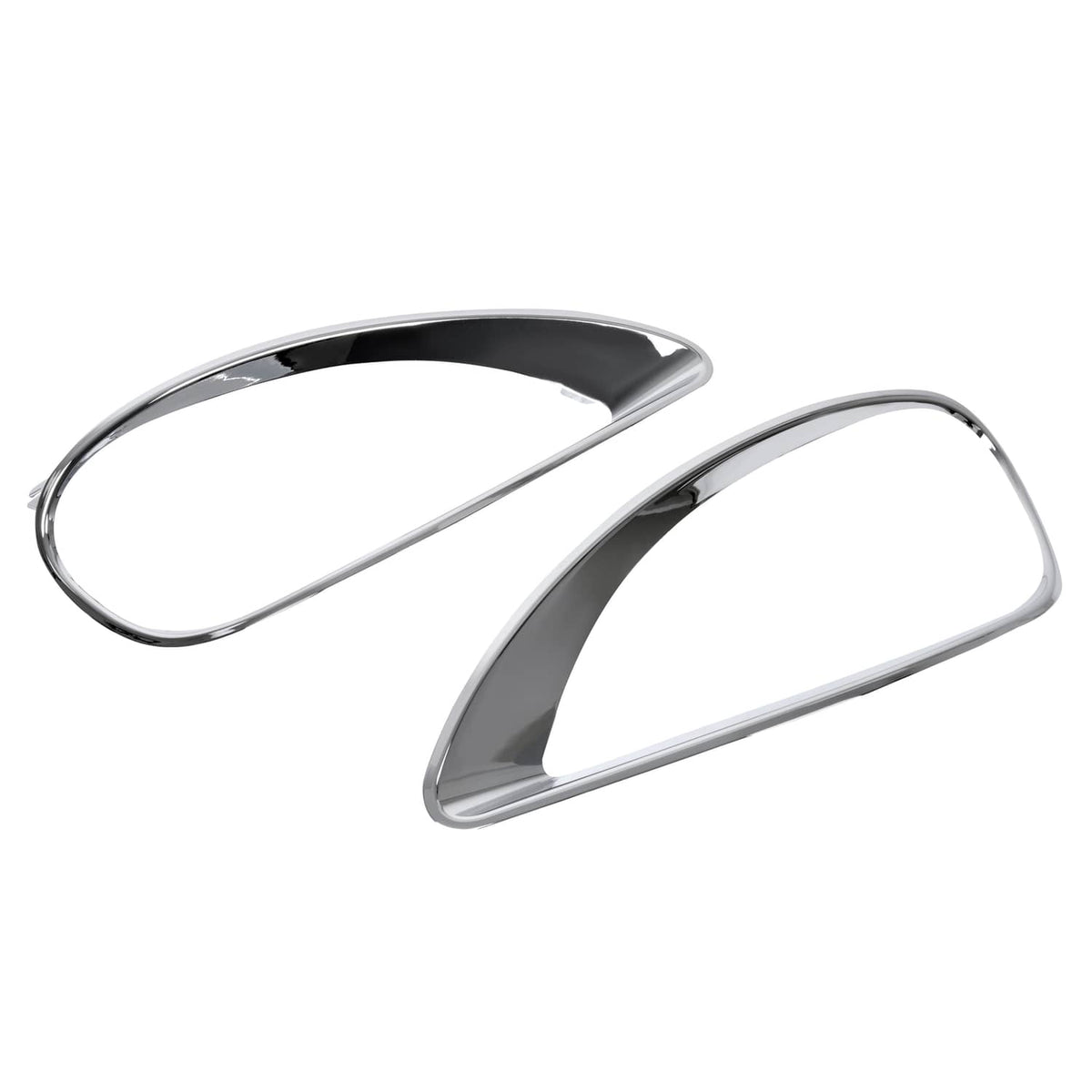 Solid Spare Left & Right Chrome Headlight Bezel Trim For Freightliner Columbia 2001-2017