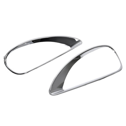 Solid Spare Left & Right Chrome Headlight Bezel Trim For Freightliner Columbia 2001-2017