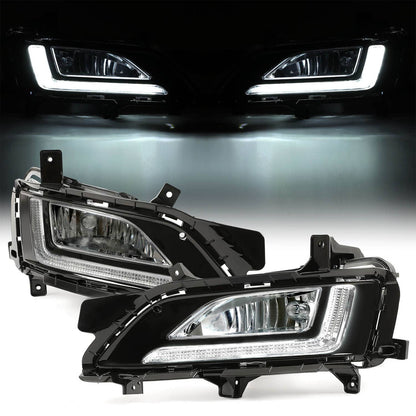Solid Spare Pair LED&DRL Fog Lights Bumper Lamps LH&RH w/Bulbs For Hyundai Tucson 2019-2021