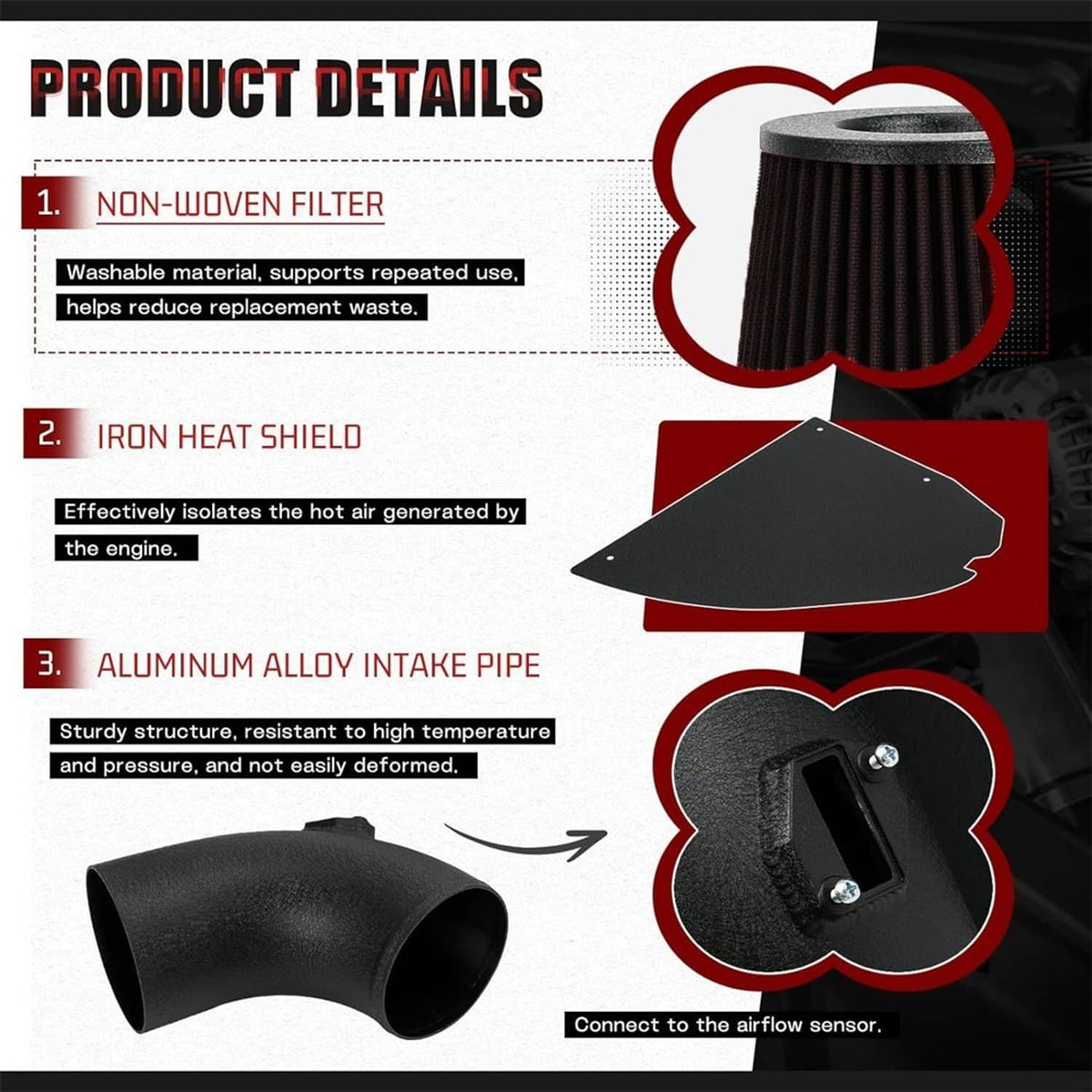 Solidspare 4" Cold Air Intake System Kit w/Black Filter For 2019+ BMW M340i G20 G21 B58 3.0