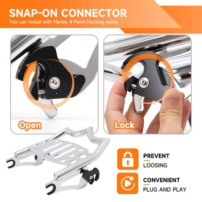 Solidspare For 2015+ Harley Touring Road Glide FLTRX FLTRXS Chrome Detachable Luggage Rack