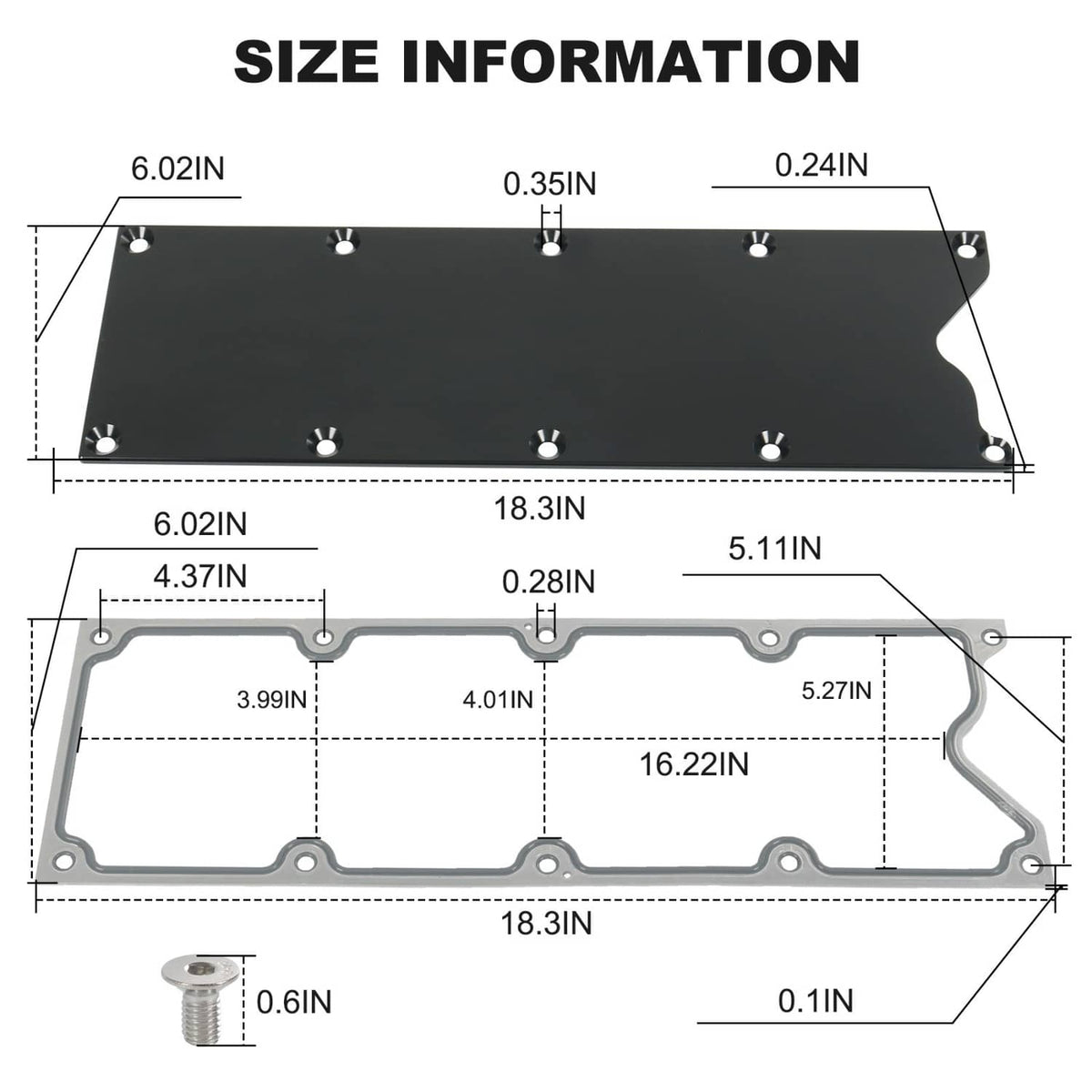 Solidspare LS Gen 3 Valley Pan Cover Plate with Gasket For LSX LS1 LM7 LR4 LQ4 LS6 L59
