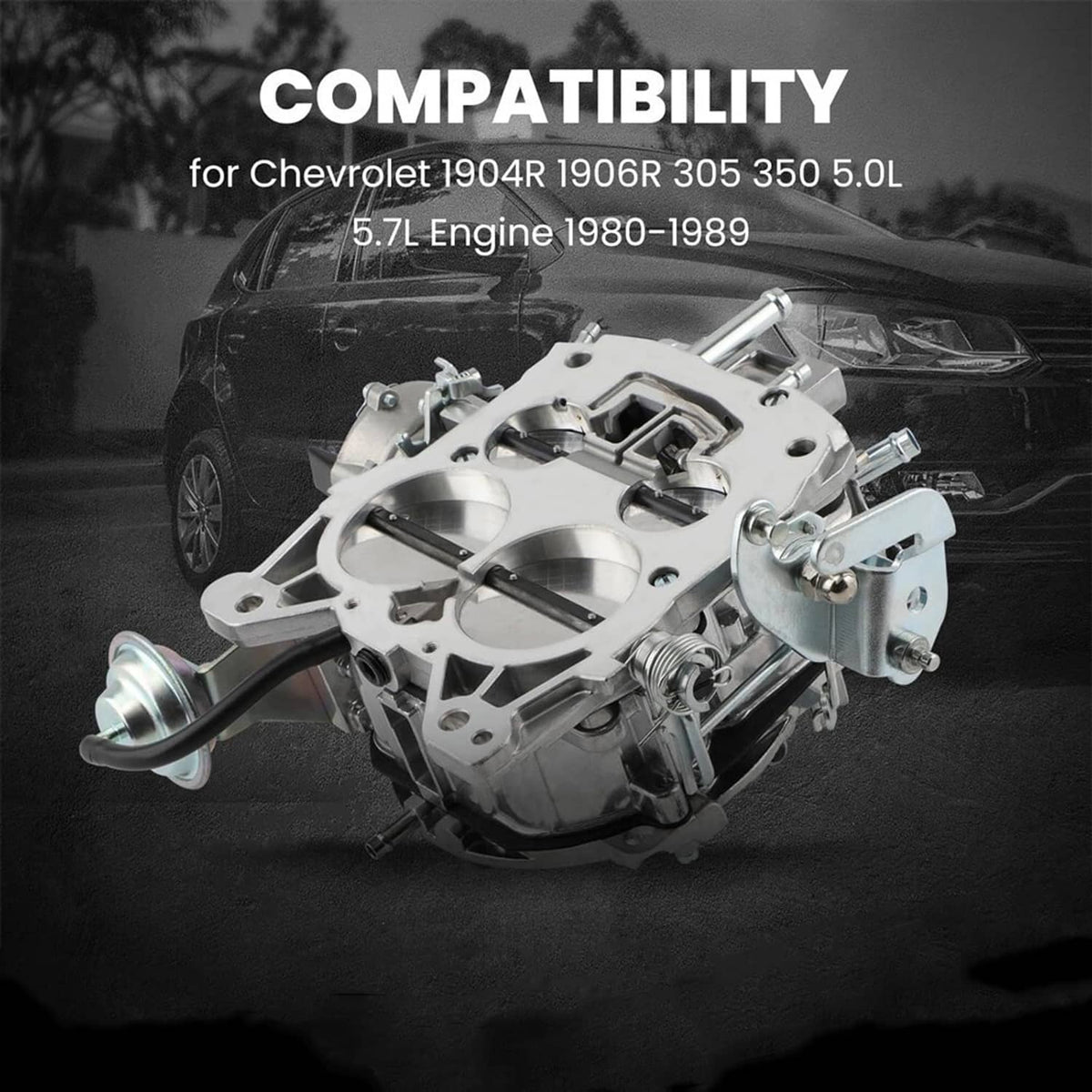 Solidspare Upgrade Carburetor For Chevy 305 350 Engine Rochester Quadrajet 4MV 1906R 1904R