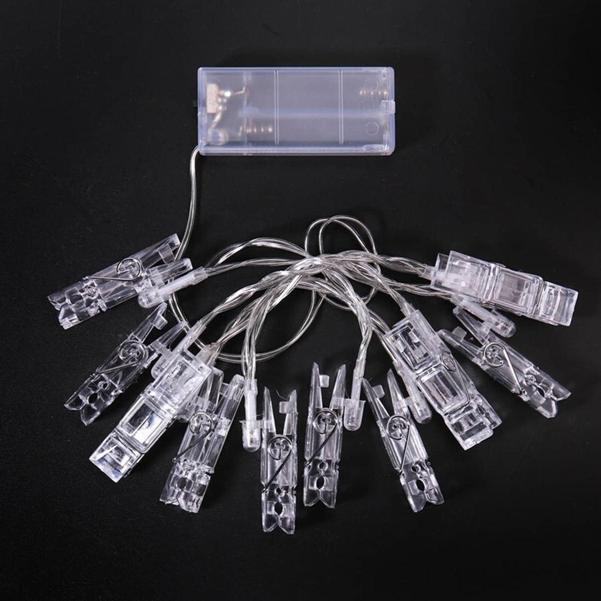 Solid Spare 10 LED Card Photo Clip String Fairy Lights Battery Christmas Party Wedding light