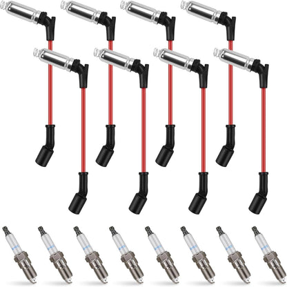 Solidspare 8Pcs 8mm Wireset & Spark Plug Kit 41-962 for Chevy Silverado 1500 GMC Sierra V8