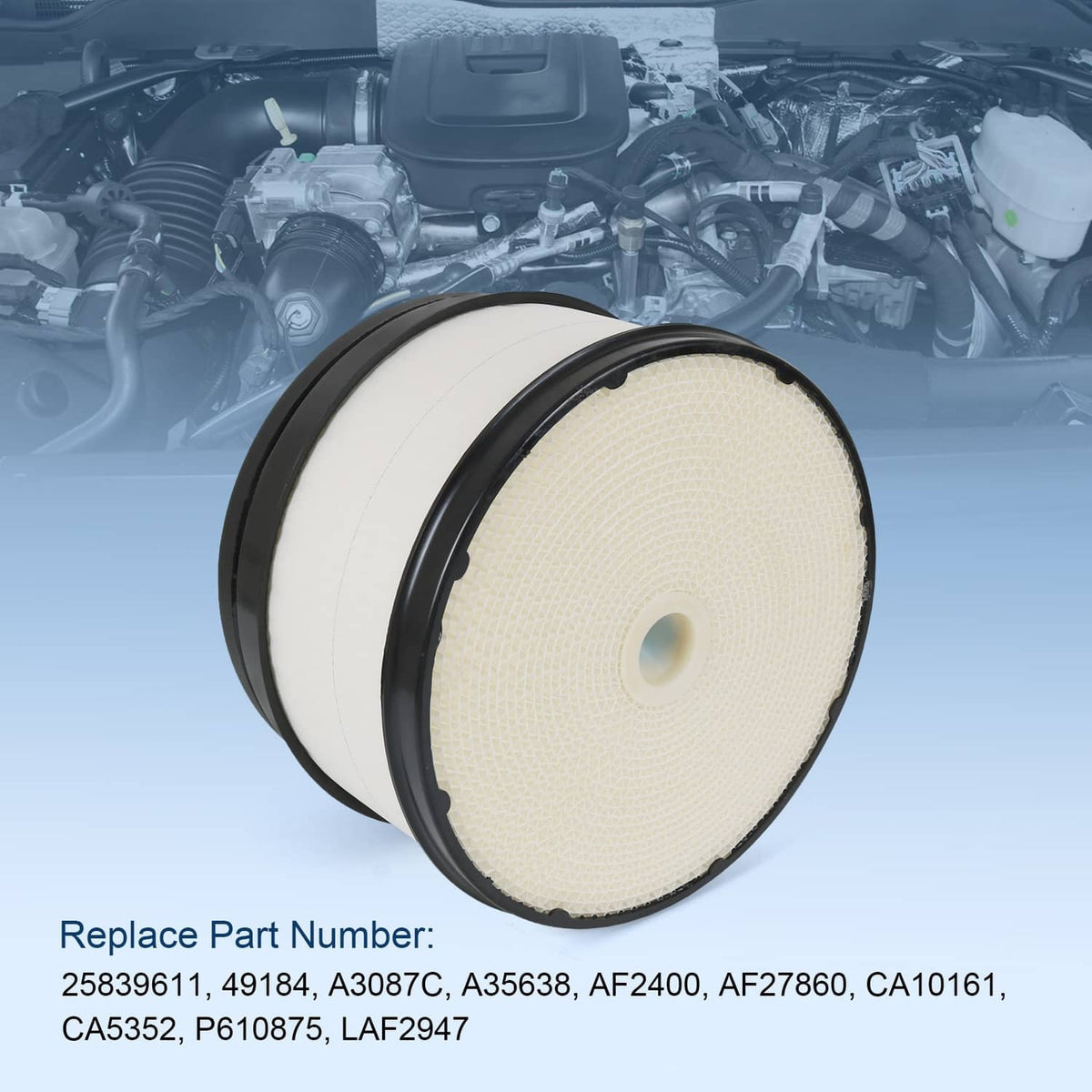 Solidspare 25839611 Engine Air Filter for Chevrolet GMC Silverado Sierra A3087C, P610875