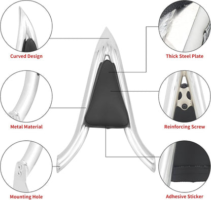Solidspare New 22'' Chrome Backrest Sissy Bar For Harley Road King Electra Glide 1997-2008