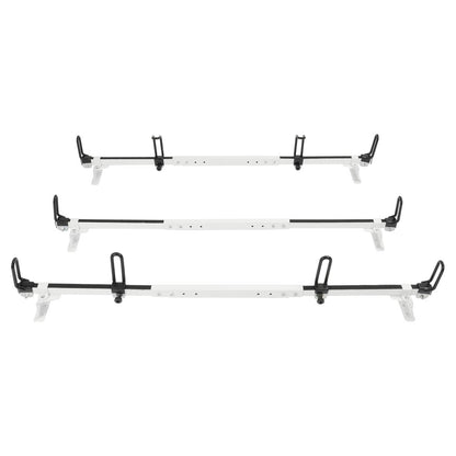 Solid Spare 3-Bars Cargo Van High Ladder Roof Rack For Nissan NV 1500 2500 3500 750 lbs