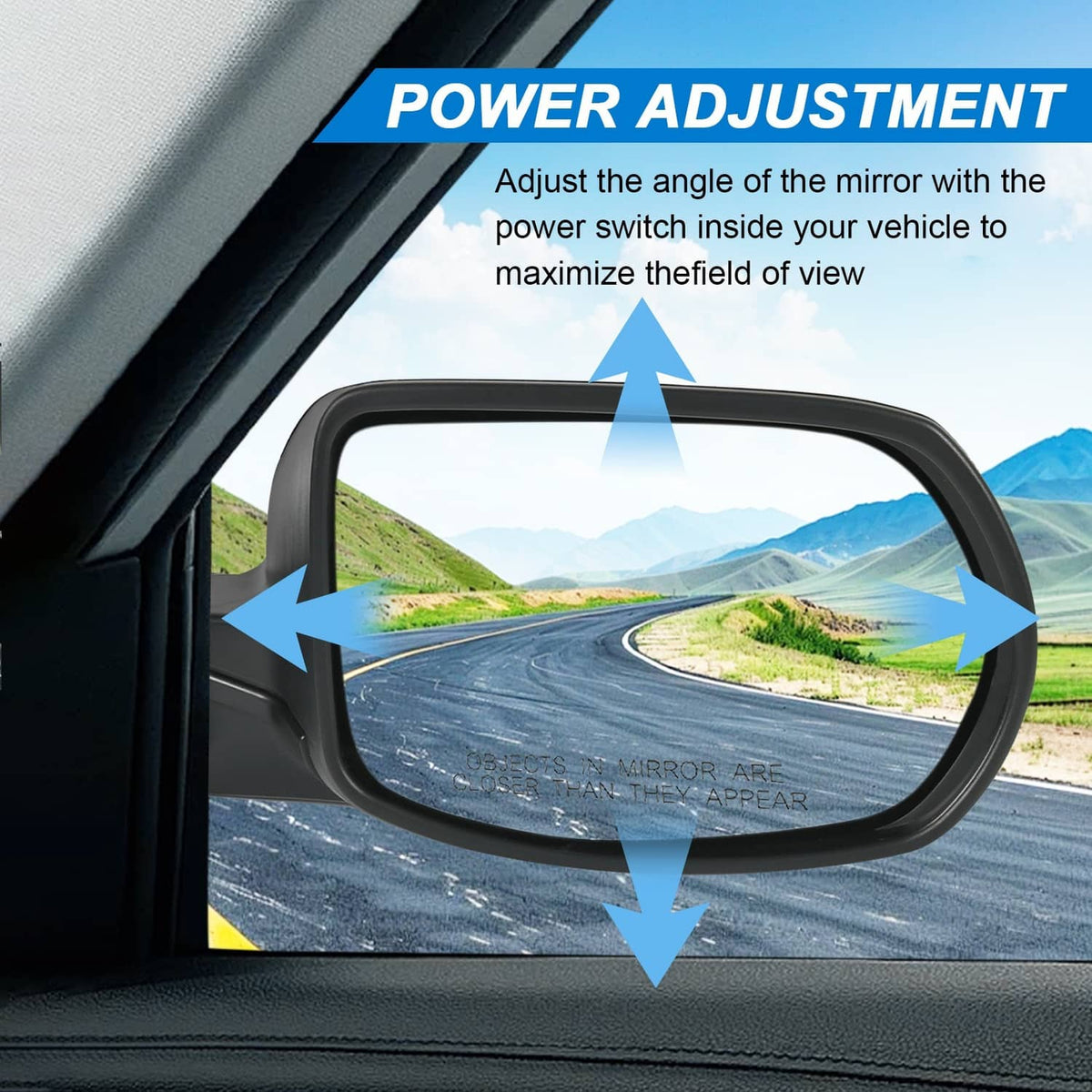 Solidspare Passenger Side Power Textured Mirror For Honda CR-V For Built Model 2017-2022