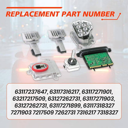 Solidspare For 11-13 BMW 5-Series 528i/535i Xenon Ballast Bulb LED Module Diode RH+LH Kit