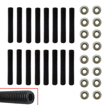Solidspare Carbon Steel Bolts Exhaust Manifold Header Stud Kit For Ford F150 4.6L/5.4L V8