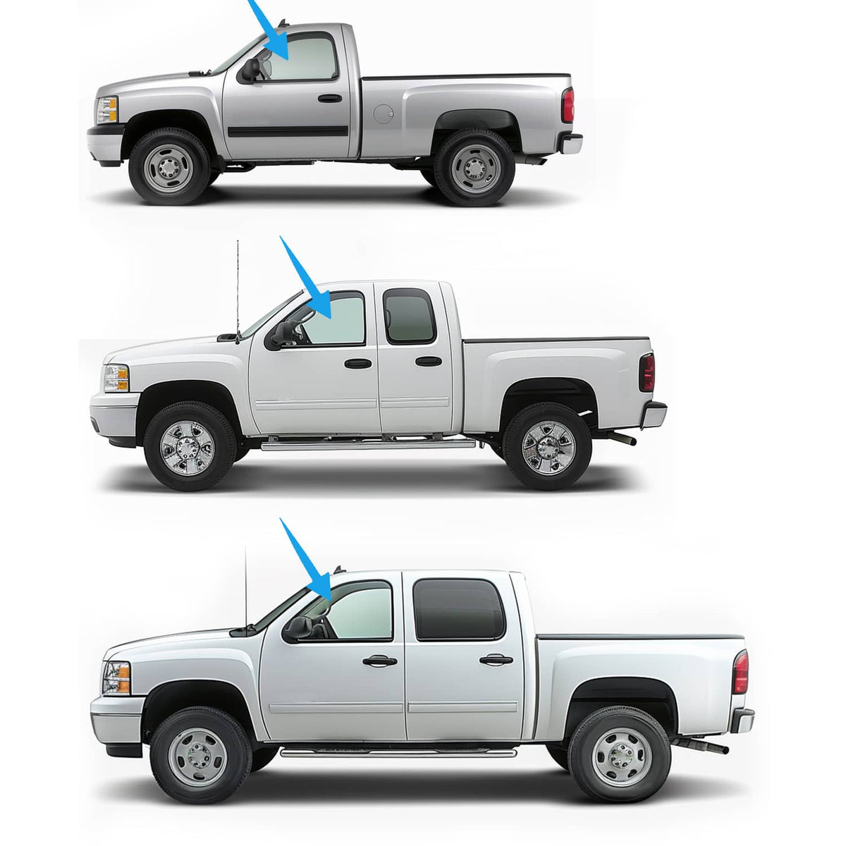 Solid Spare Driver Side Left Front Door Glass Fits 99-07 Silverado Sierra 1500/2500/3500